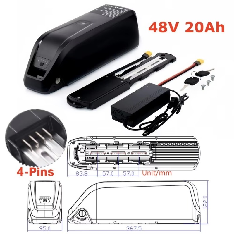 New Hailong 48V 4PIN Lithium E - Ebike Battery 48V 20Ah Hailong recension och pris